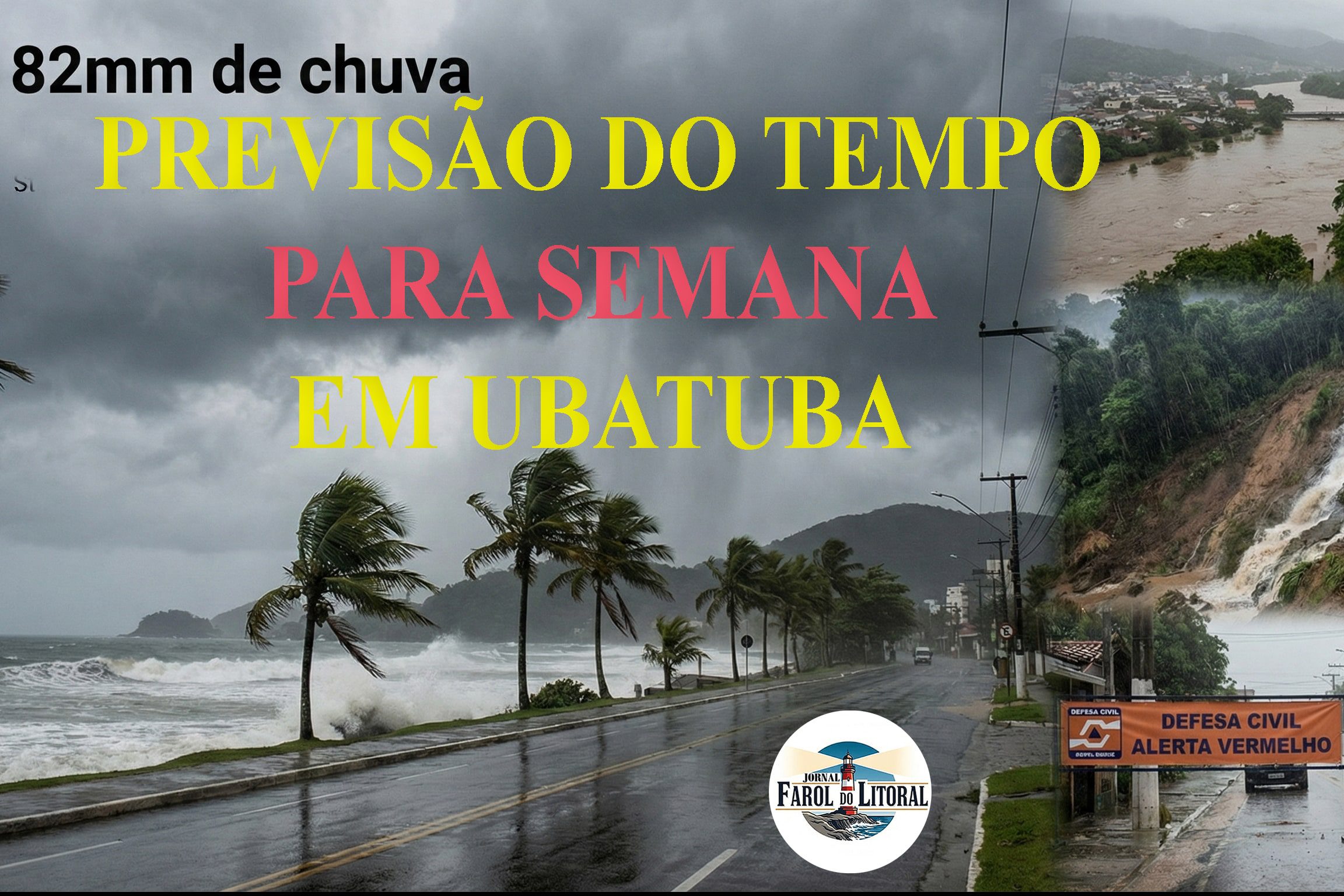 Alerta Meteorológico: Ubatuba enfrenta pico de 82mm nesta quarta (17); veja a previsão para o fim de semana.