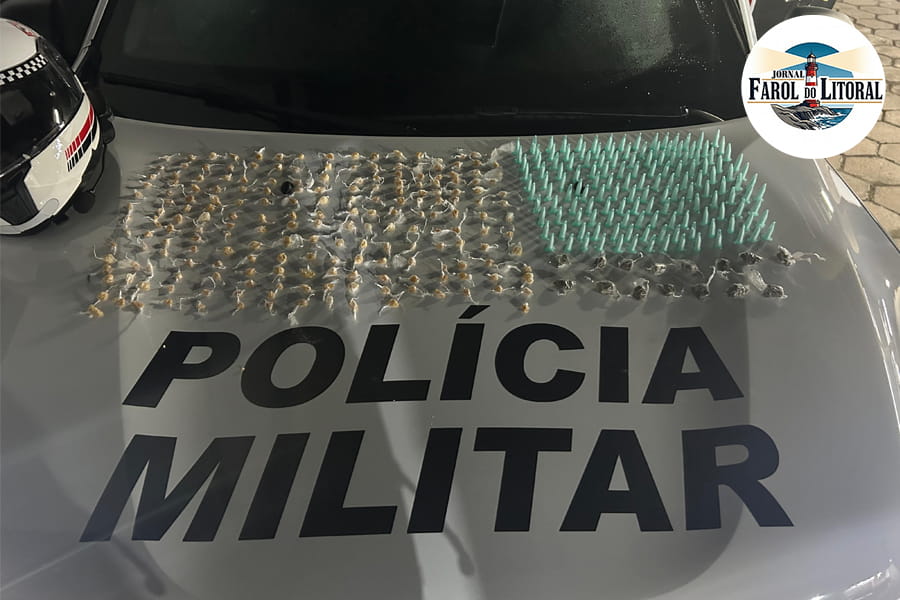 Cerco ao Tráfico: PM realiza duas prisões e apreende mais de 350 porções de drogas em menos de 12 horas em Caraguatatuba