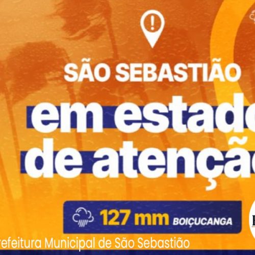 São Sebastião decreta ‘Gabinete de Crise’ após chuva de 127mm em 6 horas na Costa Sul.