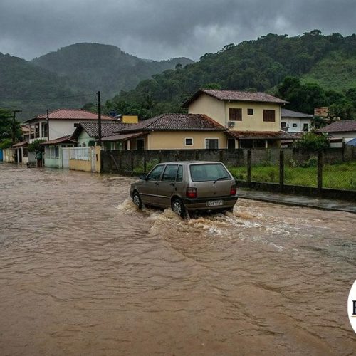 Defesa Civil em Alerta: chuva sem trégua causa alagamentos em Ubatuba.