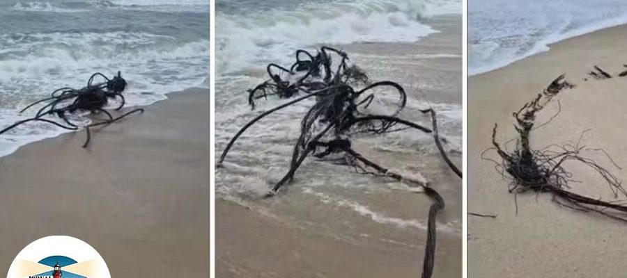 São Sebastião: Ressaca marítima abre fenda na Praia de Maresias e rompe cabos de fibra óptica.