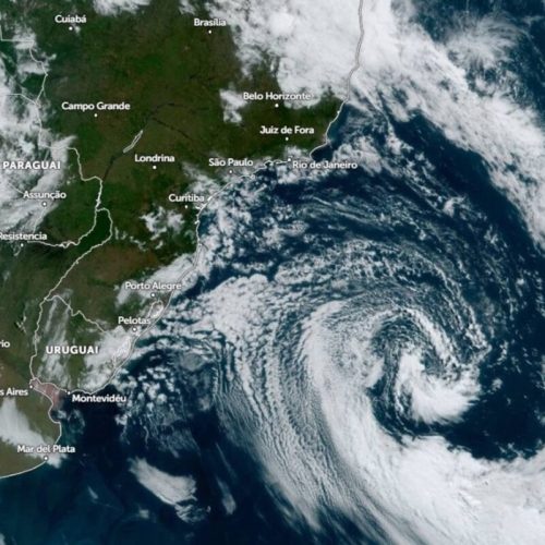 Alerta de Chuvas: Ciclone Extratropical ameaça Sul, Sudeste e Centro-Oeste do Brasil com tempestades, granizo e ventos fortes nos próximos dias